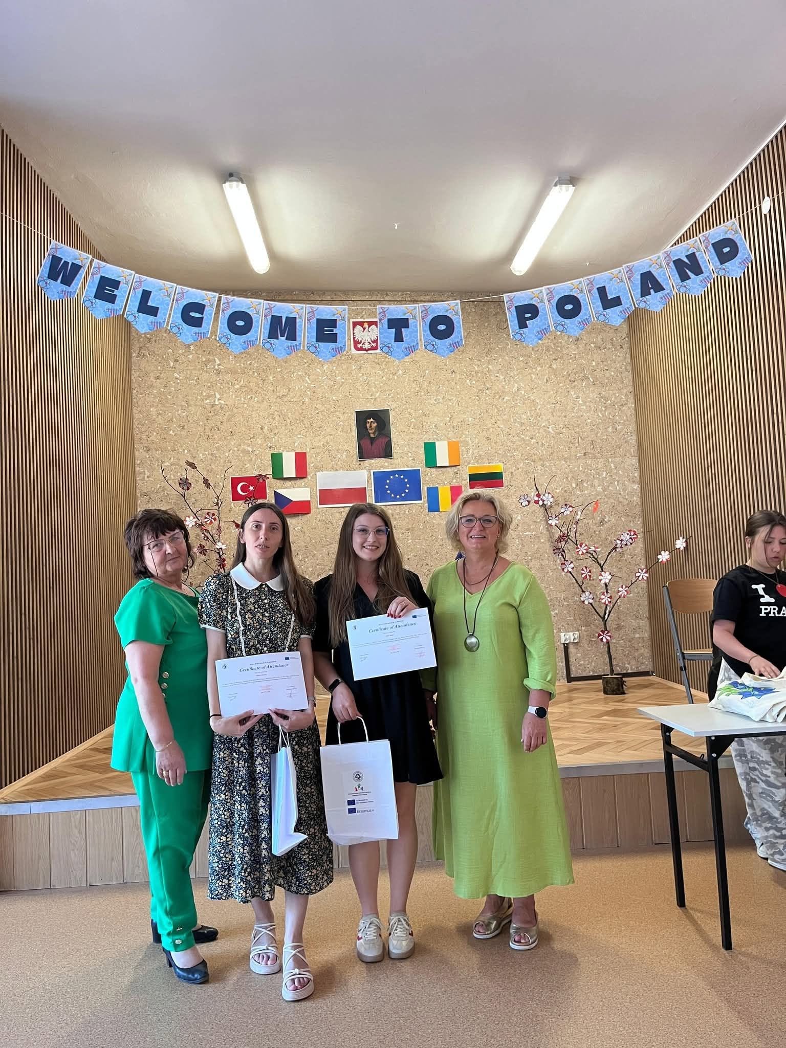 Ceremonia de acordare a certificatelor Erasmus+ Czasław